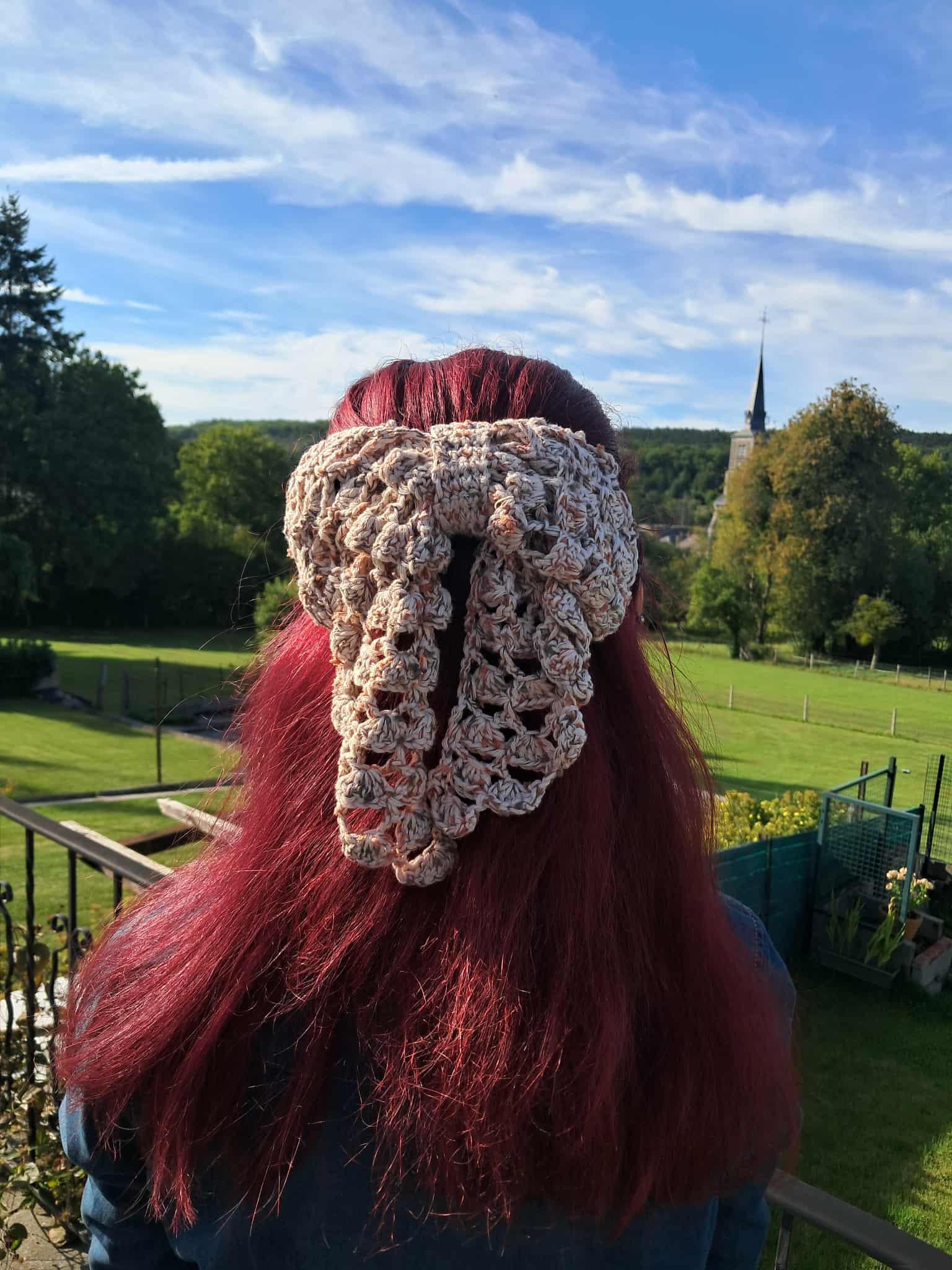 Accessoire Cheveux Fait Main | Nœud XL Crochet Chic & Bohème